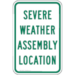 Severe Weather Assembly Location Sign PKE-27727 Emergency Response