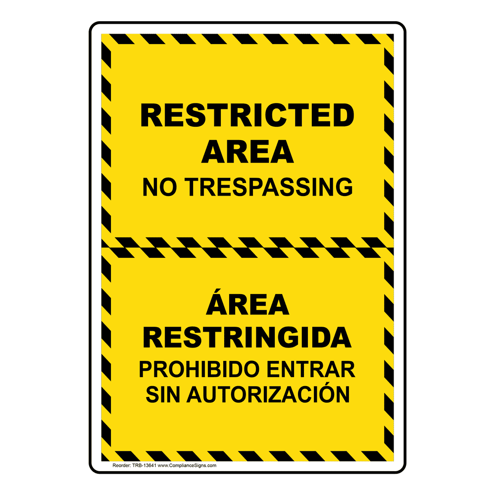 What Does Restricted Area Means In Spanish