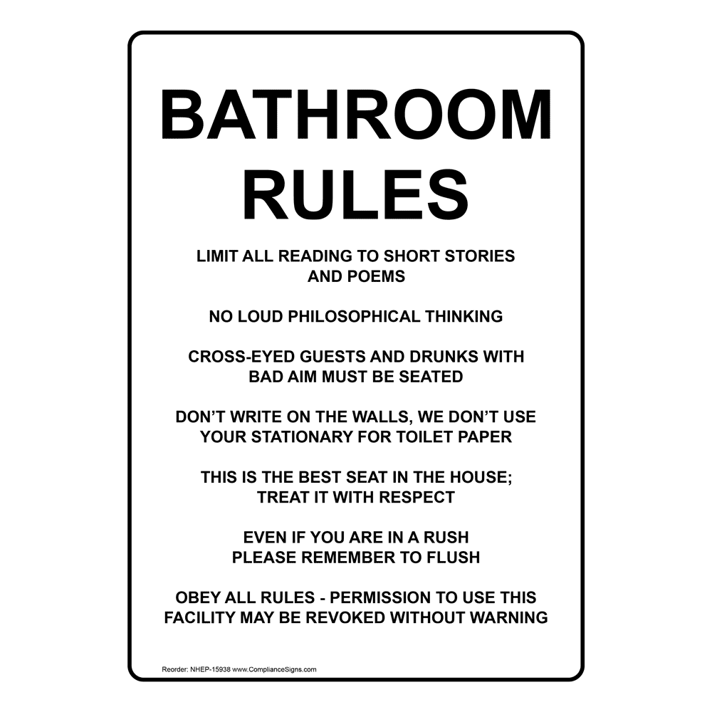 bathroom rules