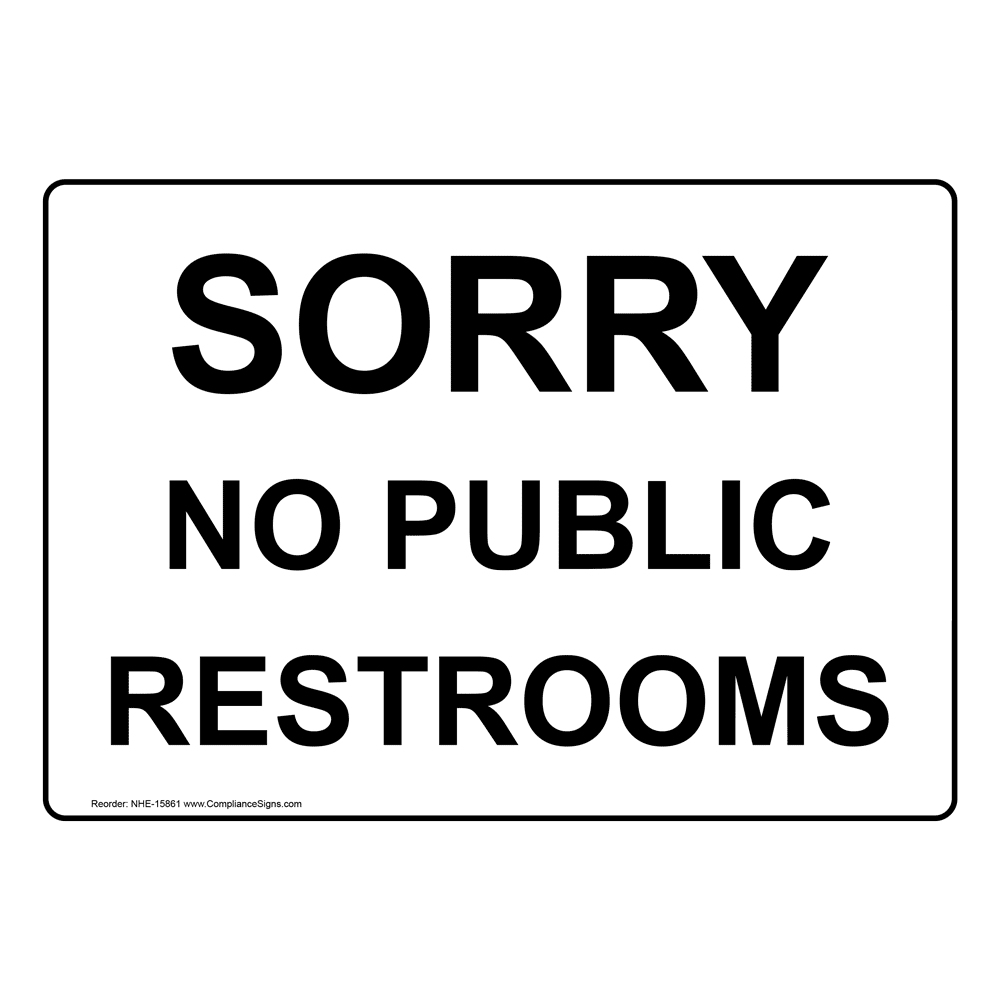 Private Sign ComplianceSigns Aluminum 3D Projection Restroom Public 13 x... 