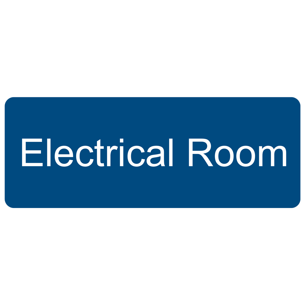 Electrical Room White on Blue Engraved Sign EGRE-302-WHTonBLU