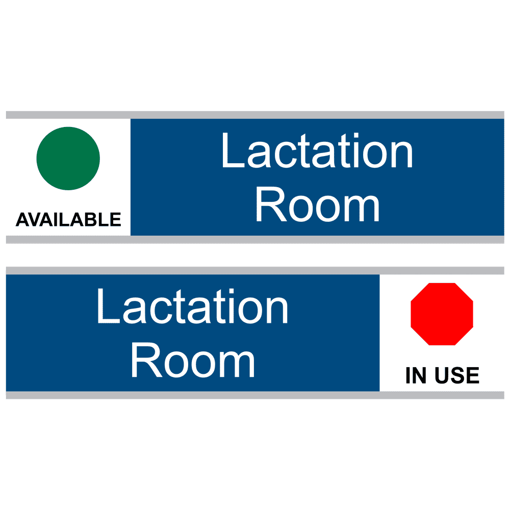 Blue Lactation Room Sliding Engraved Sign Egre 37153 Slide Whtonblu 8355