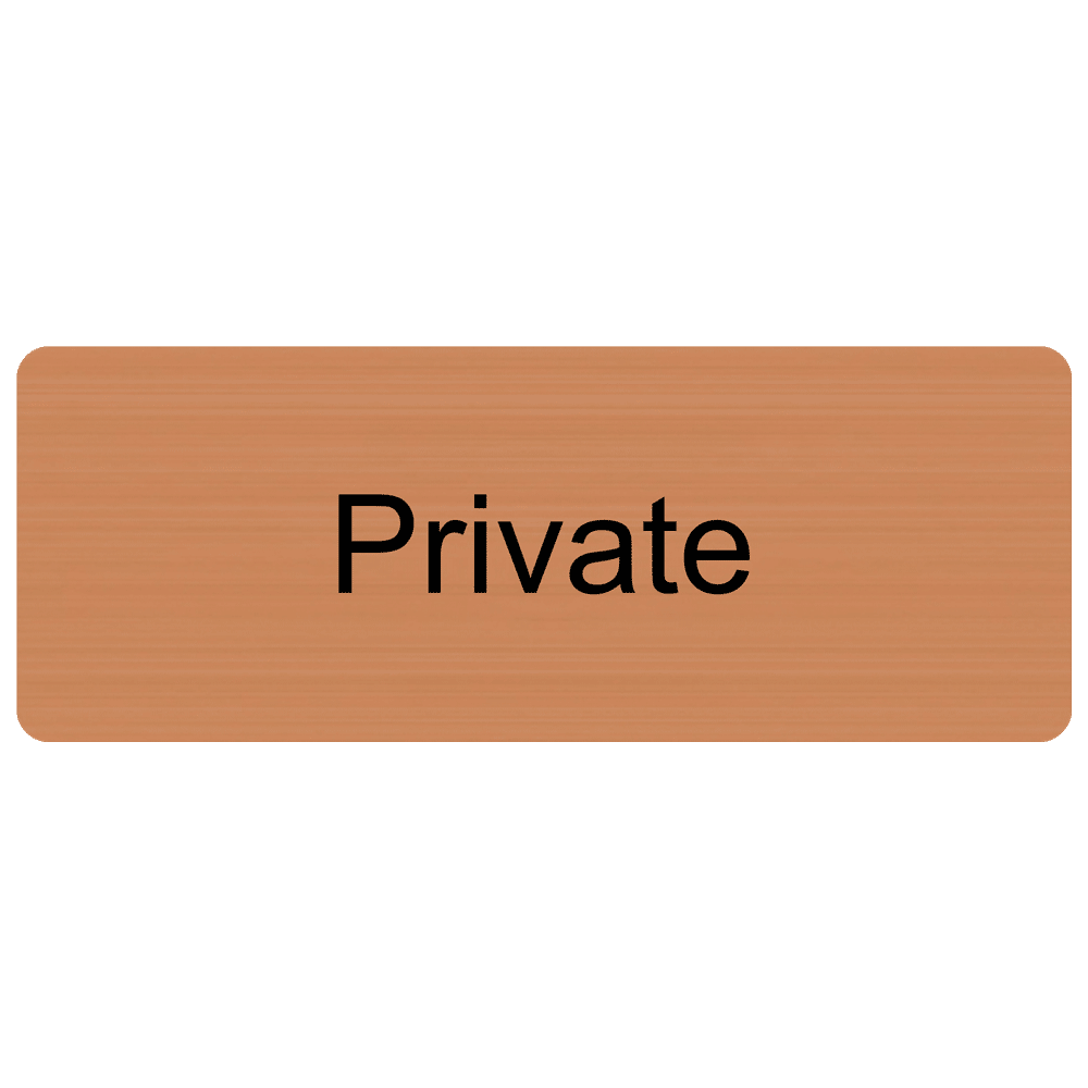 Private Engraved Sign Egre Blkoncpr Enter Exit Push Pull