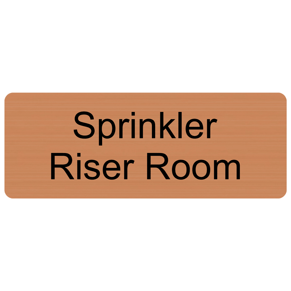 Sprinkler Riser Room Engraved Sign EGRE-566-BLKonCPR Wayfinding