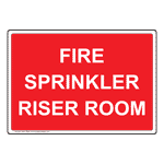 Fire Sprinkler Riser Room Sign NHE-16508