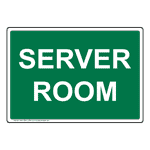 Server Room Sign NHE-33812_GRN