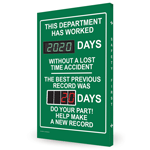 This Department Has Worked ___ Days Without A Lost Time Accident Digital Scoreboard CS382194
