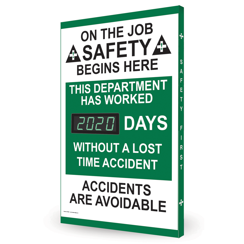 Department Worked Without Lost Time Accident Scoreboard