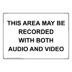 This Area May Be Recorded With Both Audio And Video Sign NHE-38941