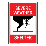 Severe Weather Shelter Sign NHE-13197 Severe Weather Shelter