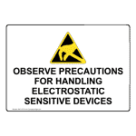 Handling Electrostatic Sensitive Devices Sign NHE-18179 Shock Hazard