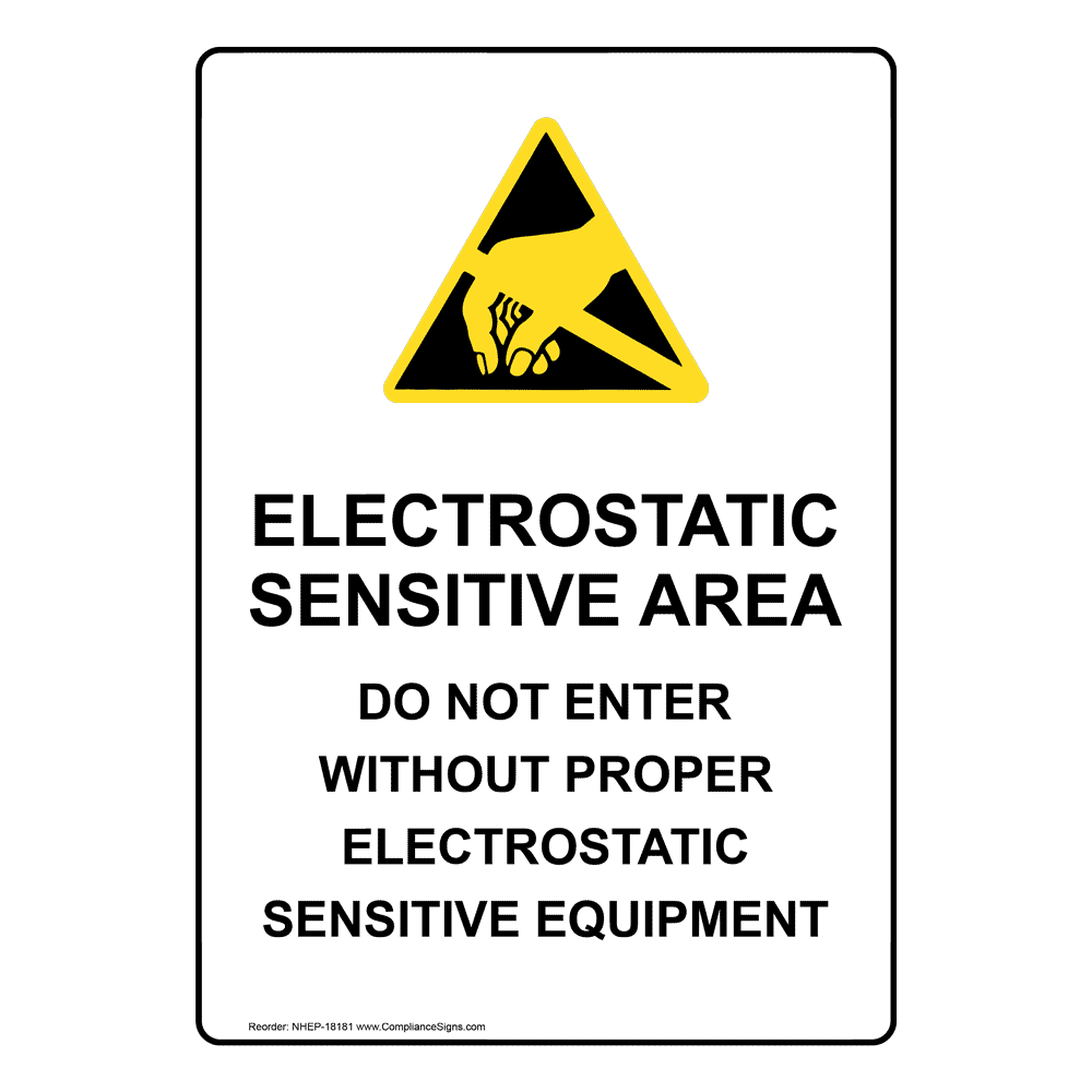 Vertical Sign - Esd   Static - Electrostatic Sensitive Area Bs379