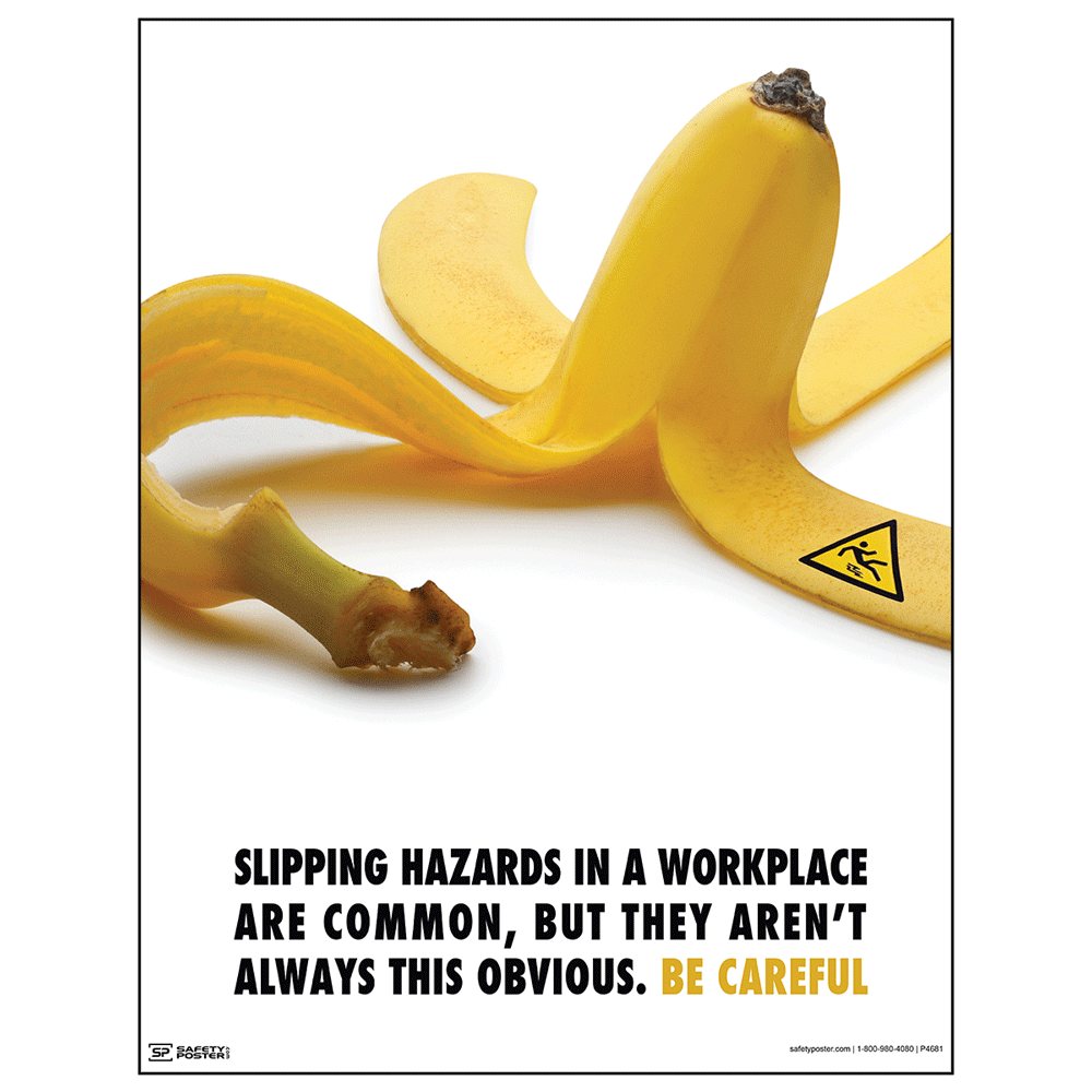 Safety Poster - Slipping Hazards In A Workplace Are Common - CS658383