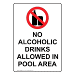 Portrait No Alcoholic Drinks Allowed Sign With Symbol NHEP-15116