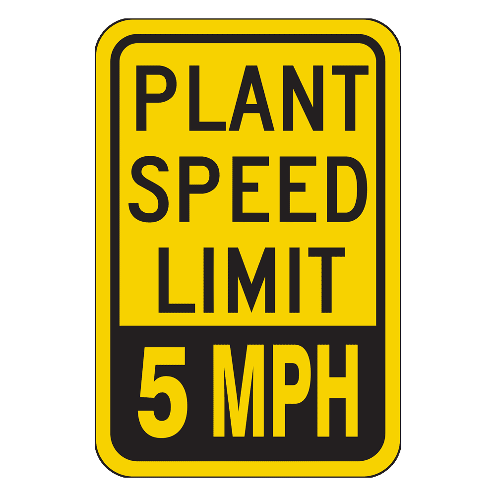 - 5 Pack Its 5 for A Reason 5Mph Yellow Speed Signs 4mm Flutted Board, 300mm x 400mm - A3