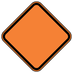 Solid Orange - No Wording Sign NHE-17543 Recreation