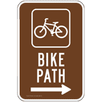 Bicycle Path Right Arrow Sign PKE-16980 Recreation