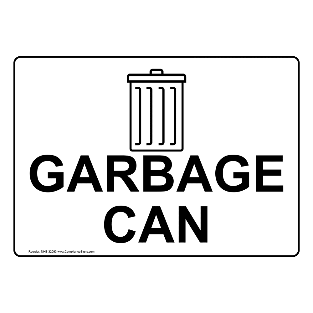 trash sign printable