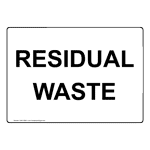 Residual Waste Sign NHE-35681