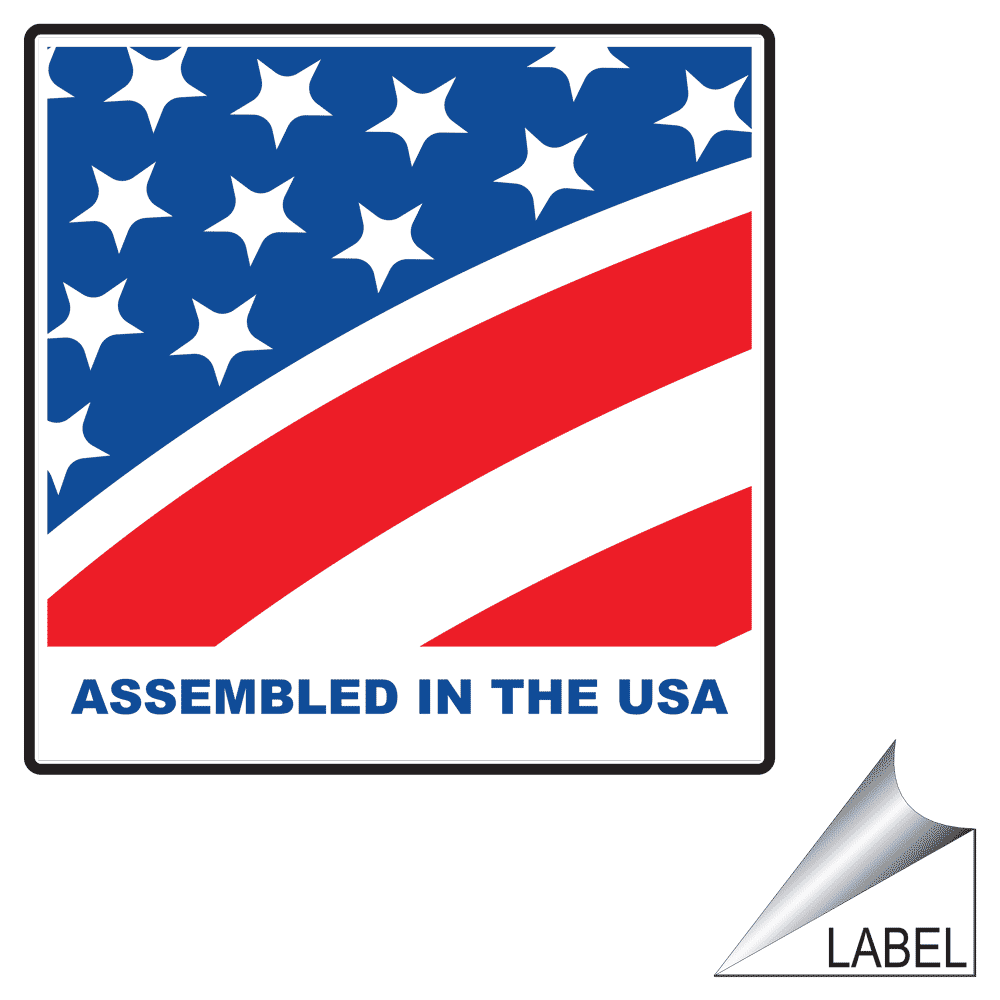 Industrial Notices Proudly Made In The Usa Label / Sticker - US Made