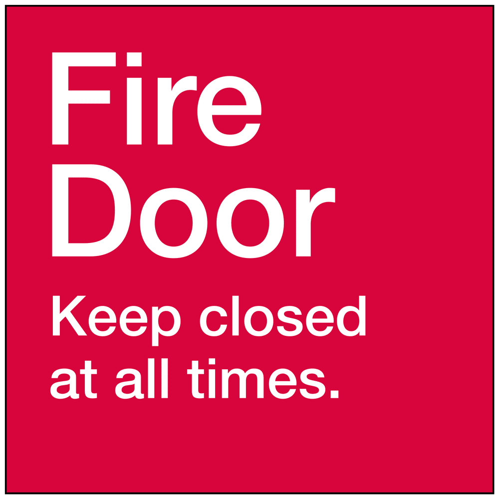 VA Code Fire Door Keep Closed At All Times. Sign NHE-15971