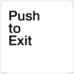VA Code Push To Exit Sign NHE-15991 Enter / Exit
