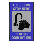 The Germs Stop Here Practice Good Hygiene Floor Mat CS567210