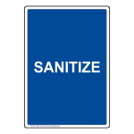 Portrait Sanitize Sign NHEP-13165