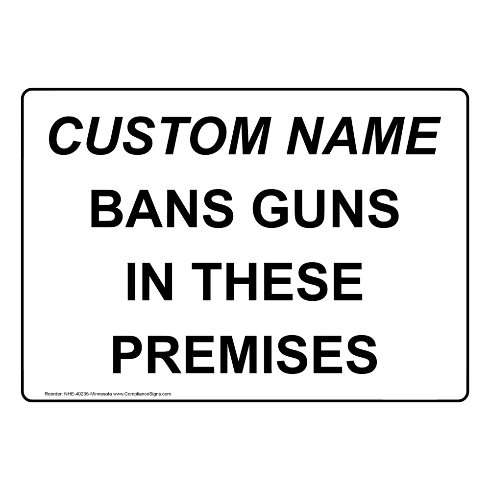 Minnesota Guns Banned Sign NHE40243MN