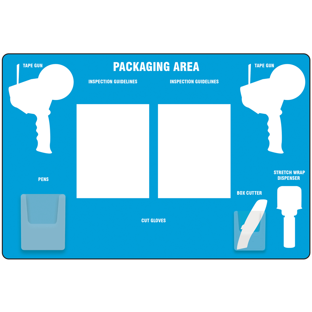 Blue Packaging Area Tools 5S Shadow Board