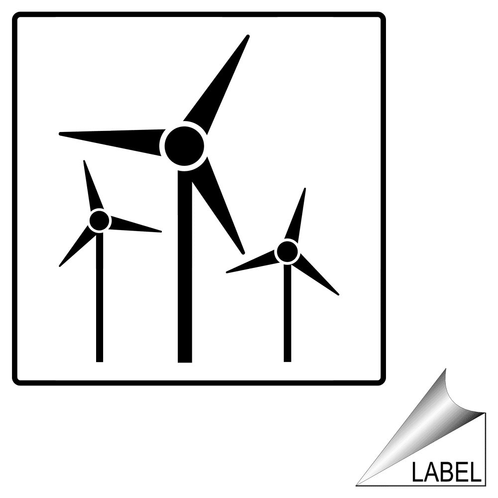 Symbol Shape Wind turbine' Sticker