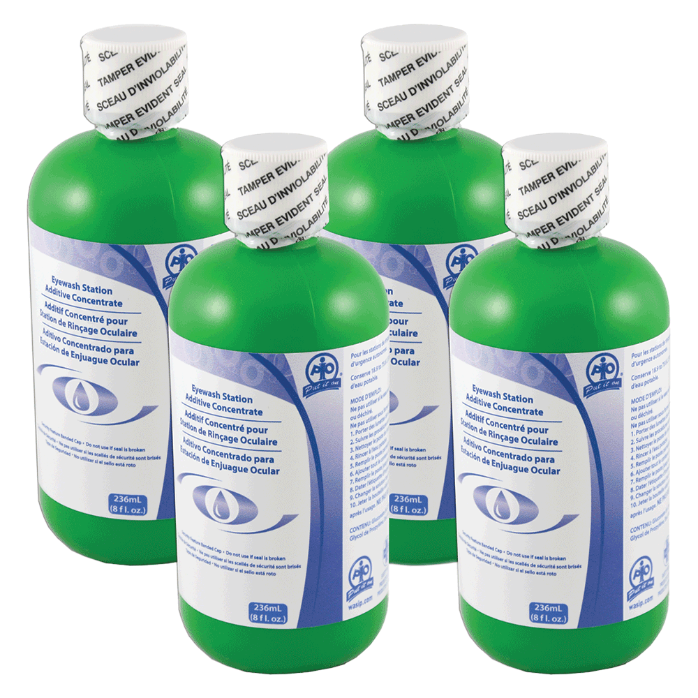 Eyewash Solution Preserves Water 120 Days 8 oz 4Pack