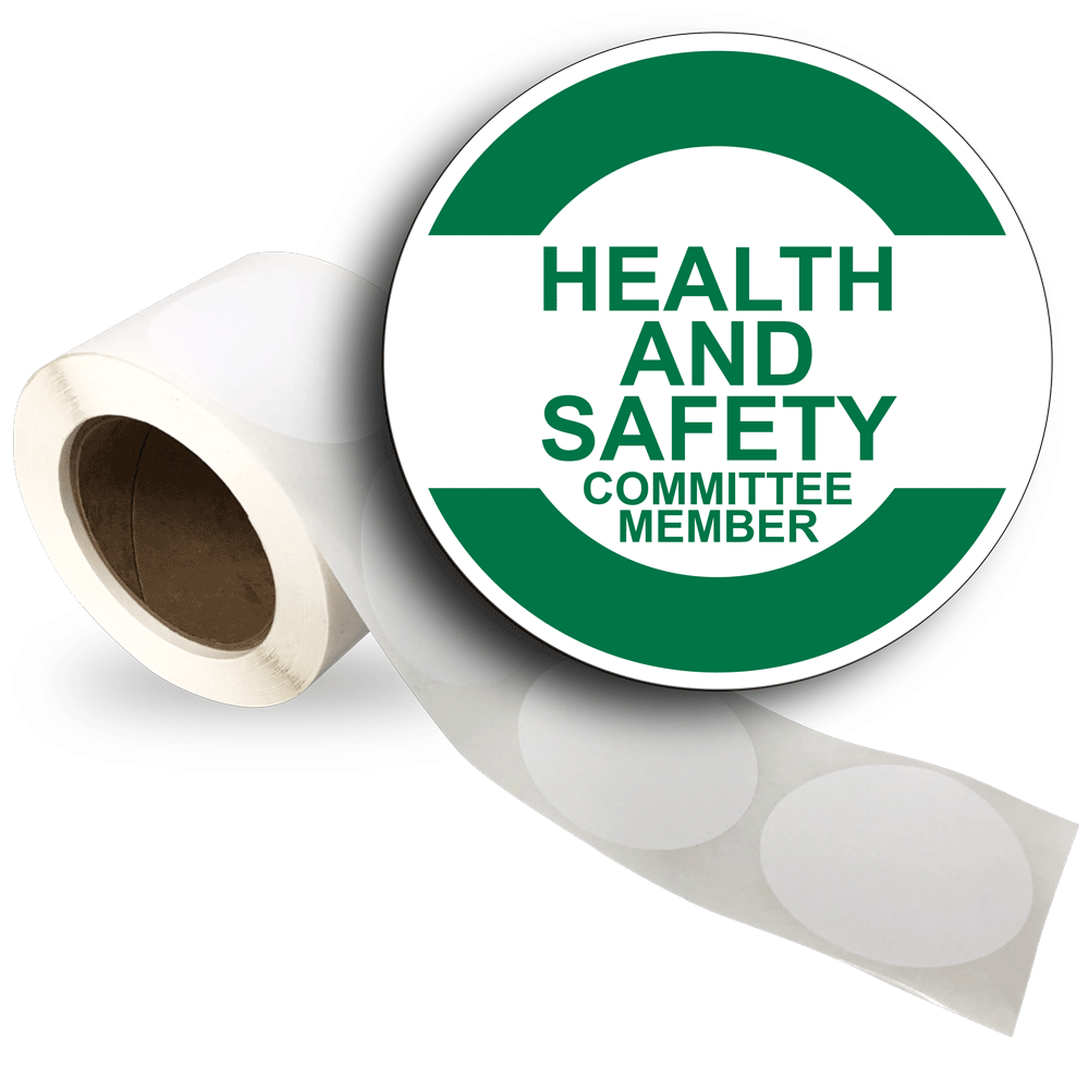 Roll of Round Labels Health And Safety Committee Member