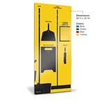 Yellow 5S Cleaning Tools Shadow Board