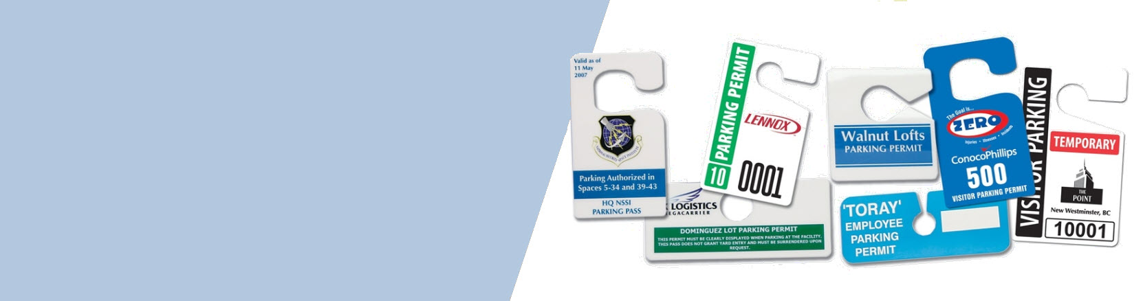 Custom parking hang tags