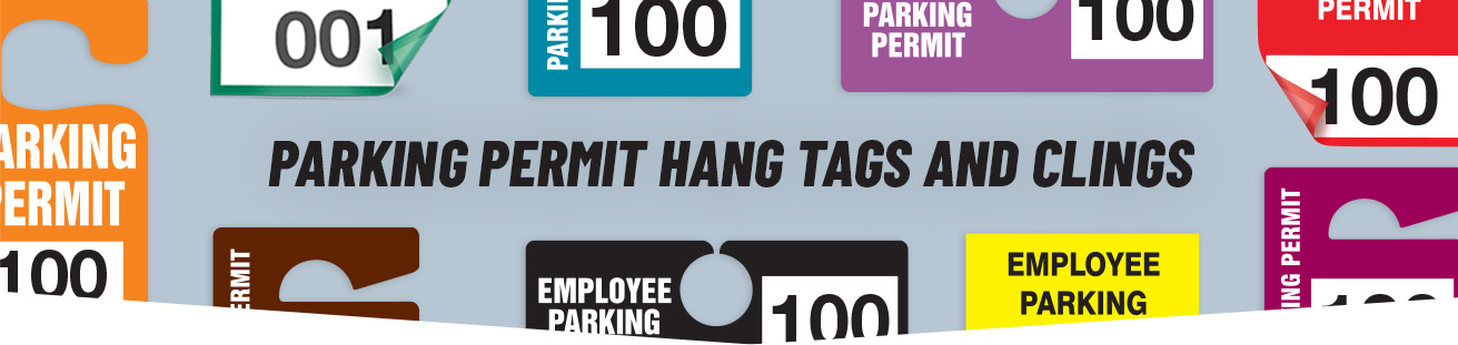 parking permit clings and hang tags
