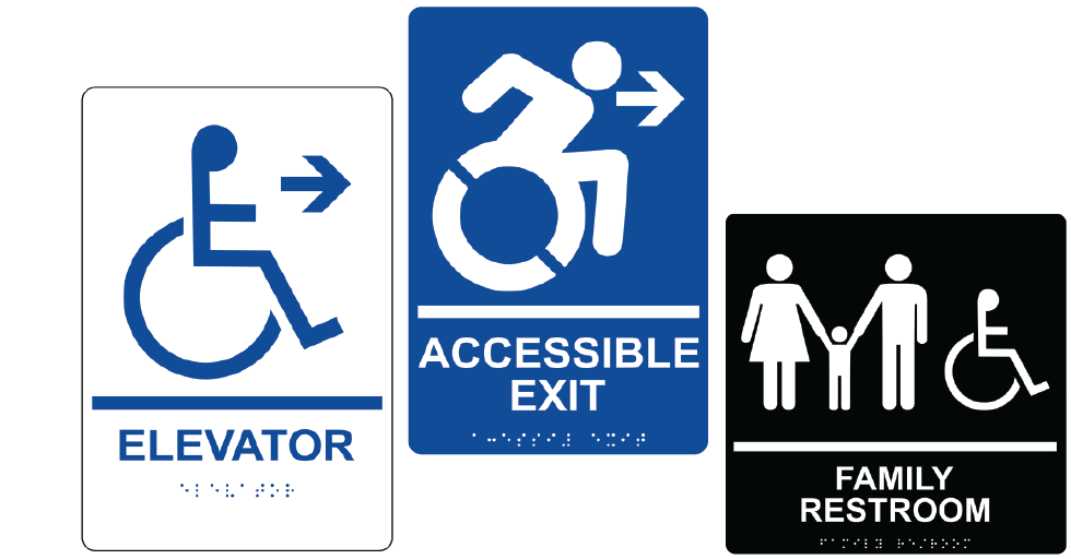 ADA accessibility braille signs