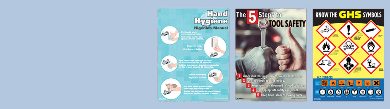 Safety posters for workplace safety, health and hygiene