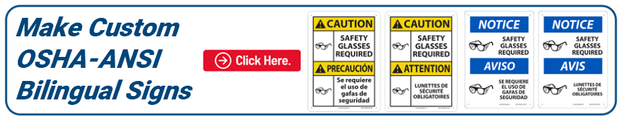 Make Custom Bilingual Signs - Click Here